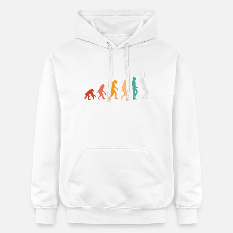 Évolution du tennis - Sweat à capuche Softstyle® Gildan Unisexe - blanc