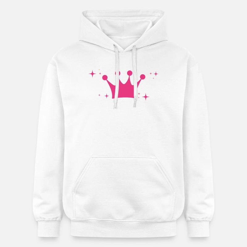 Krone - Geschenkidee - Sterne - Gildan Unisex Softstyle® Midweight Hoodie - Weiß