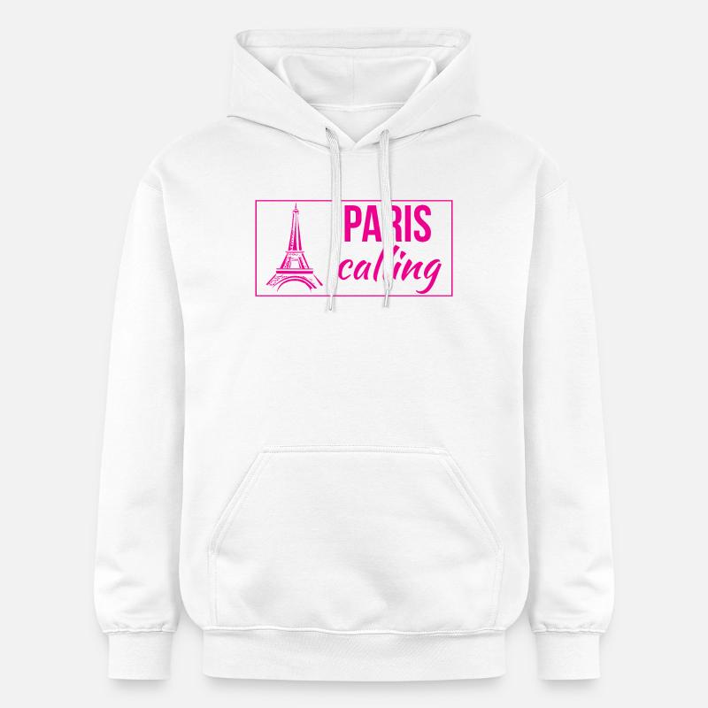 Paris Calling - Sweat à capuche Softstyle® Gildan Unisexe - blanc