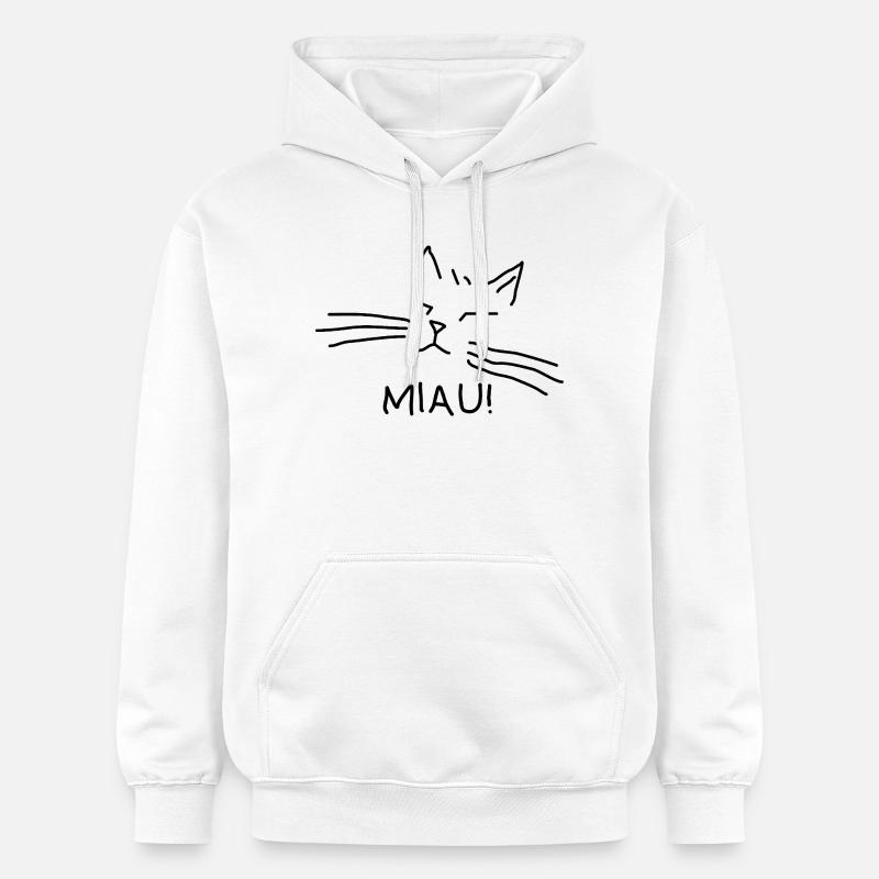 Propriétaire de chat Miaulement de chat - Sweat à capuche Softstyle® Gildan Unisexe - blanc