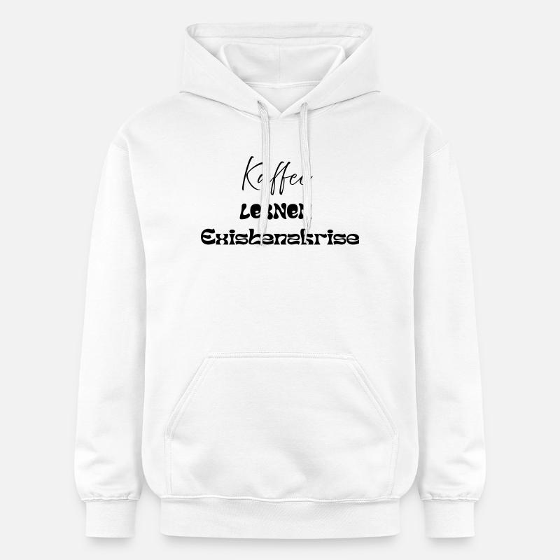 Café -> Apprentissage -> Crise existentielle - Sweat à capuche Softstyle® Gildan Unisexe - blanc
