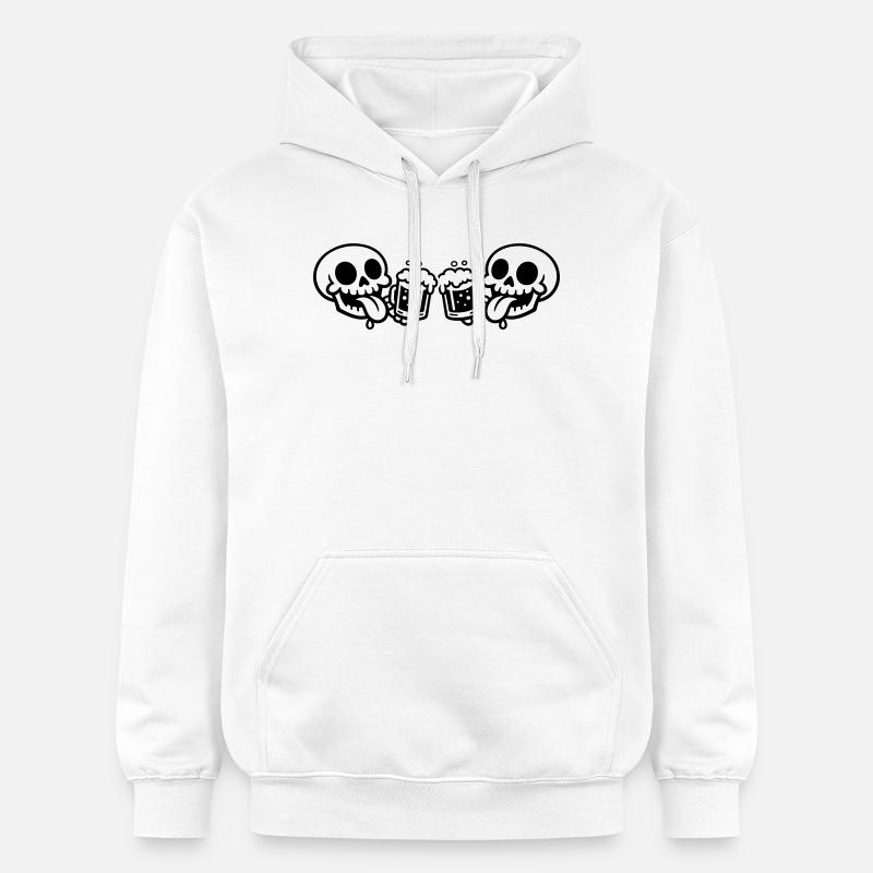 Bière de l’équipe Skeleton - Sweat à capuche Softstyle® Gildan Unisexe - blanc