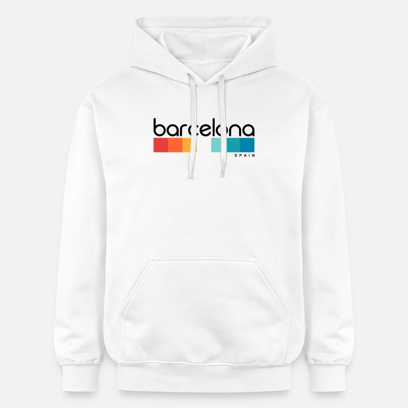 Barcelone - Espagne - Espagne - Espagne - Sweat à capuche Softstyle® Gildan Unisexe - blanc