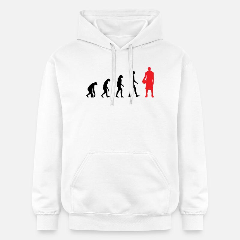 Basket Ball Evolution / Basketball  - Sweat à capuche Softstyle® Gildan Unisexe - blanc