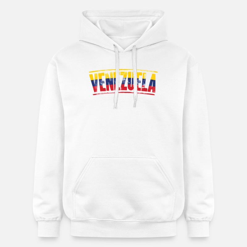 Mot-mot du drapeau du Venezuela - Sweat à capuche Softstyle® Gildan Unisexe - blanc