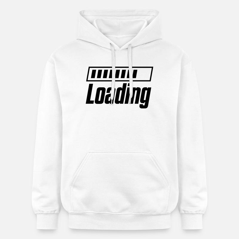Loading Loading Bar - Gildan Unisex Softstyle® Midweight Hoodie - white