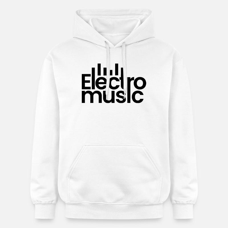 Logo de la musique électro - Sweat à capuche Softstyle® Gildan Unisexe - blanc