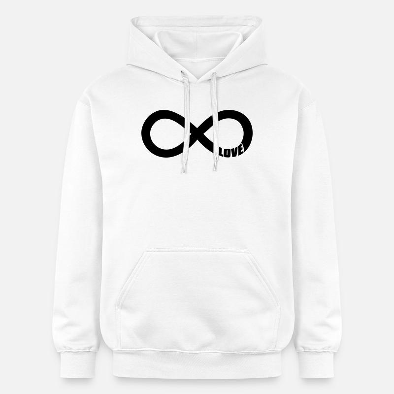 Symbole de l’Amour de l’Infini - Noir - Sweat à capuche Softstyle® Gildan Unisexe - blanc