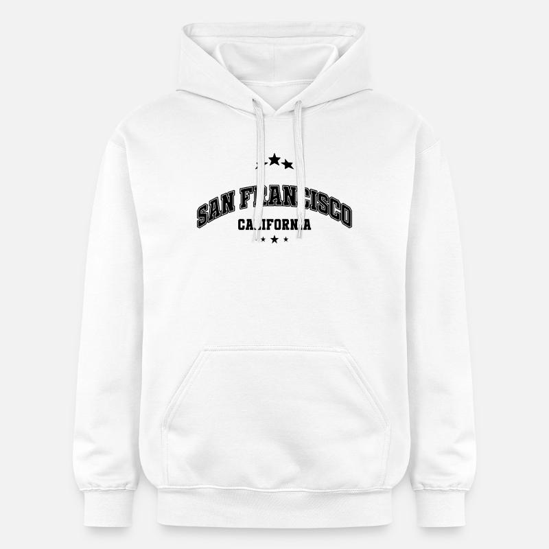 Lettrage de l’arc de San Francisco - Sweat à capuche Softstyle® Gildan Unisexe - blanc