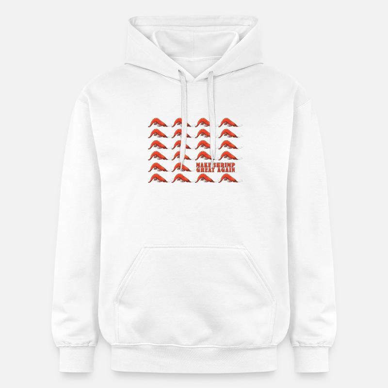 Make Shrimp Great Again - Sweat à capuche Softstyle® Gildan Unisexe - blanc