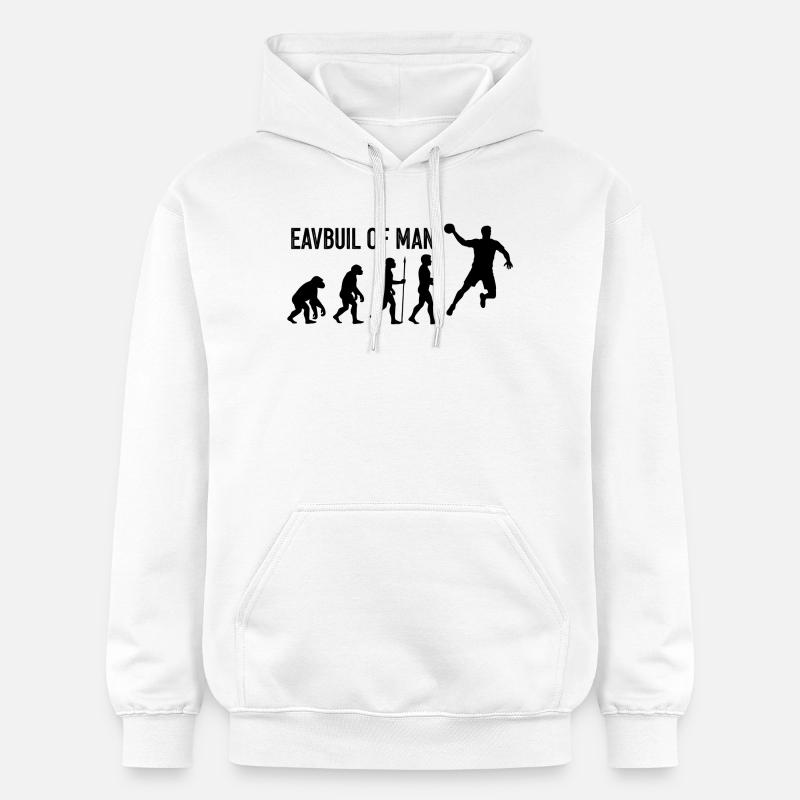 Évolution du Man Leap - Sweat à capuche Softstyle® Gildan Unisexe - blanc