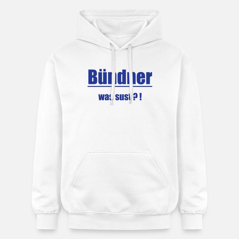 Grisons Quoi ?! - Sweat à capuche Softstyle® Gildan Unisexe - blanc
