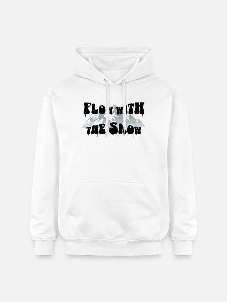 Flow with the Snow - Ski & Mountains - Gildan Unisex Softstyle® Midweight Hoodie - white