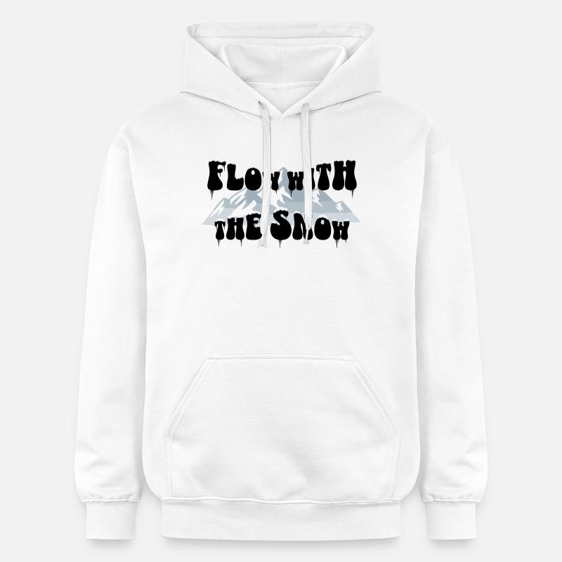 Flow with the Snow - Ski & Mountains - Sweat à capuche Softstyle® Gildan Unisexe - blanc