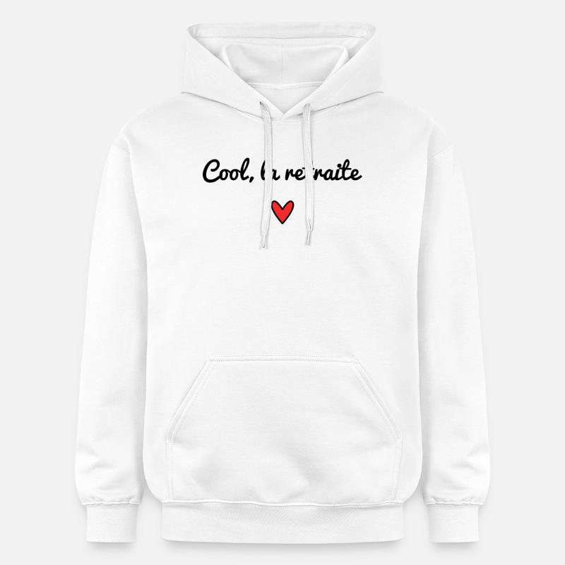 RETRAITE. RETRAITEE. COEUR. BONNE RETRAITE - Sweat à capuche Softstyle® Gildan Unisexe - blanc