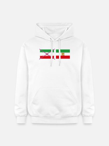 Flag cross Iran – graphic cross-stop - Gildan Unisex Softstyle® Midweight Hoodie - white