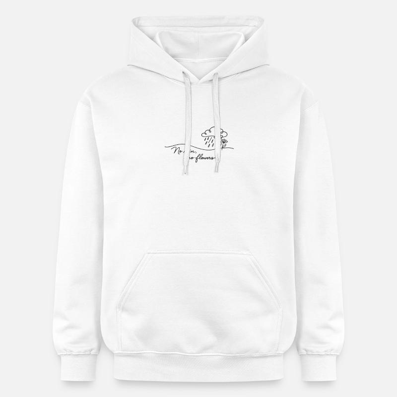 Pas de pluie – pas de fleurs. - Sweat à capuche Softstyle® Gildan Unisexe - blanc