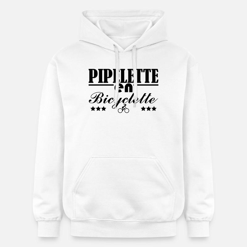Pipelette en bicyclette - Sweat à capuche Softstyle® Gildan Unisexe - blanc