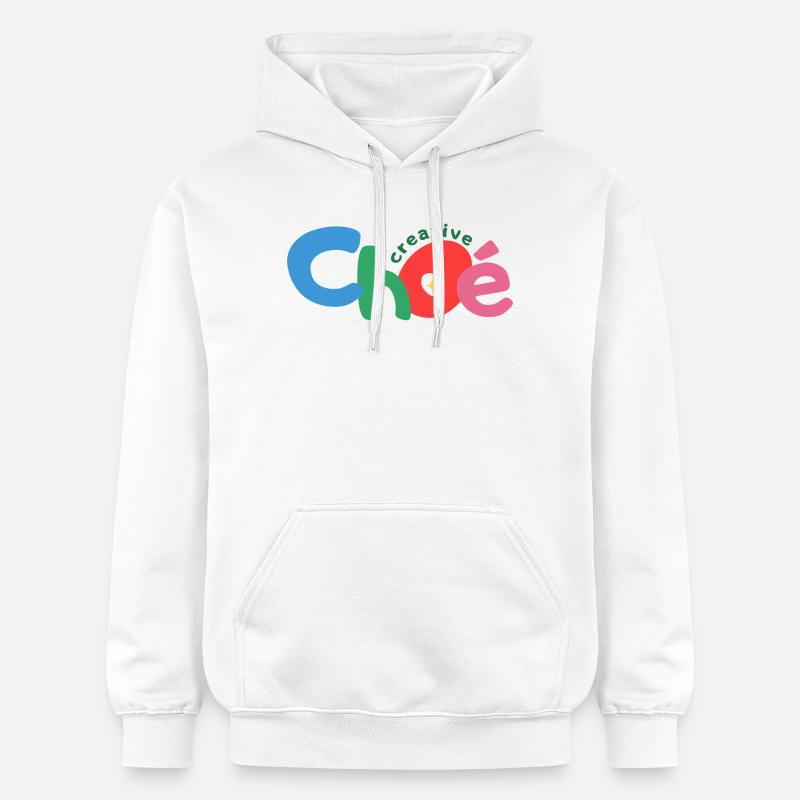 choe creative texte - Sweat à capuche Softstyle® Gildan Unisexe - blanc