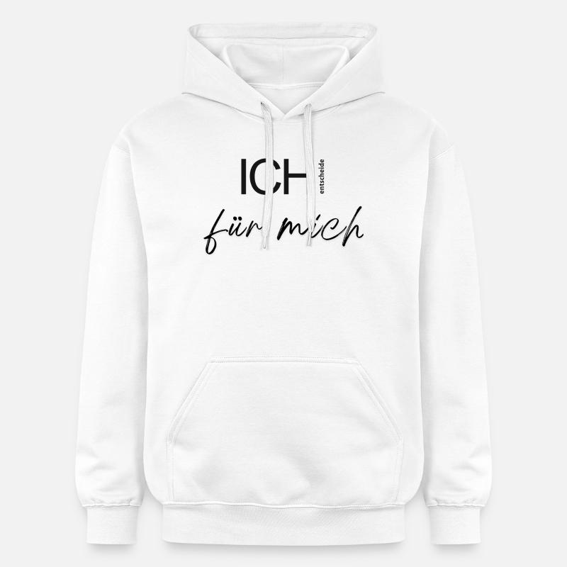 Je décide par moi-même. - Sweat à capuche Softstyle® Gildan Unisexe - blanc