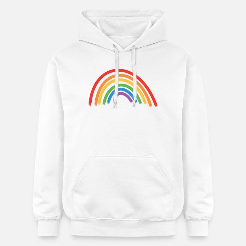 Idée de cadeau arc-en-ciel - Sweat à capuche Softstyle® Gildan Unisexe - blanc