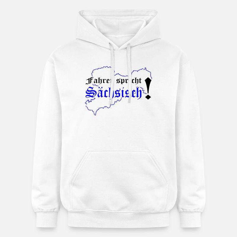 Dialecte saxon saxon de Saxe - Sweat à capuche Softstyle® Gildan Unisexe - blanc