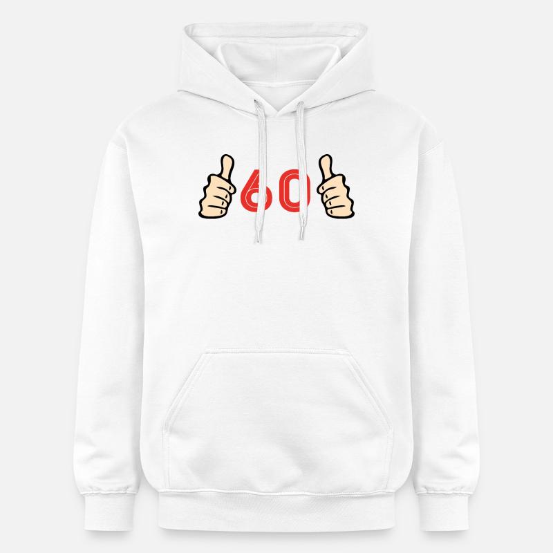 Fête d’anniversaire des 60 ans - Sweat à capuche Softstyle® Gildan Unisexe - blanc