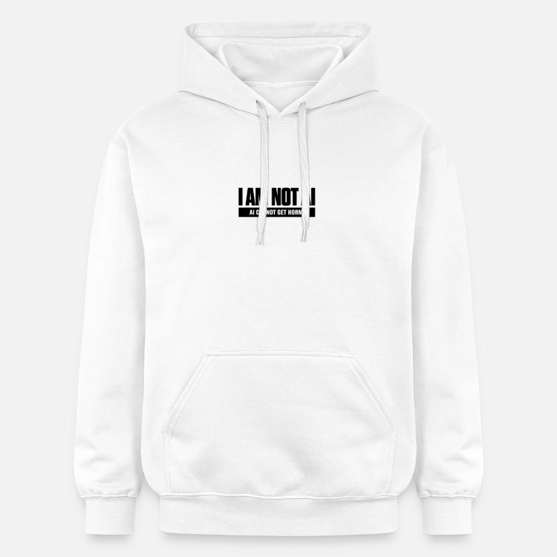 L’IA ne peut pas devenir excitée - Sweat à capuche Softstyle® Gildan Unisexe - blanc