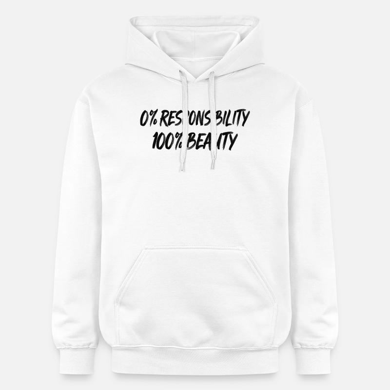 0 % Responsabilité 100 % Beauté - Sweat à capuche Softstyle® Gildan Unisexe - blanc