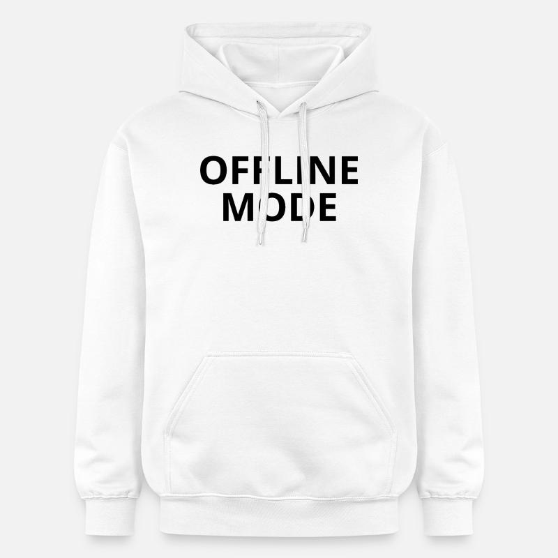 OFFLINE MODE – Minimal Unisex Sweatshirt - Sweat à capuche Softstyle® Gildan Unisexe - blanc