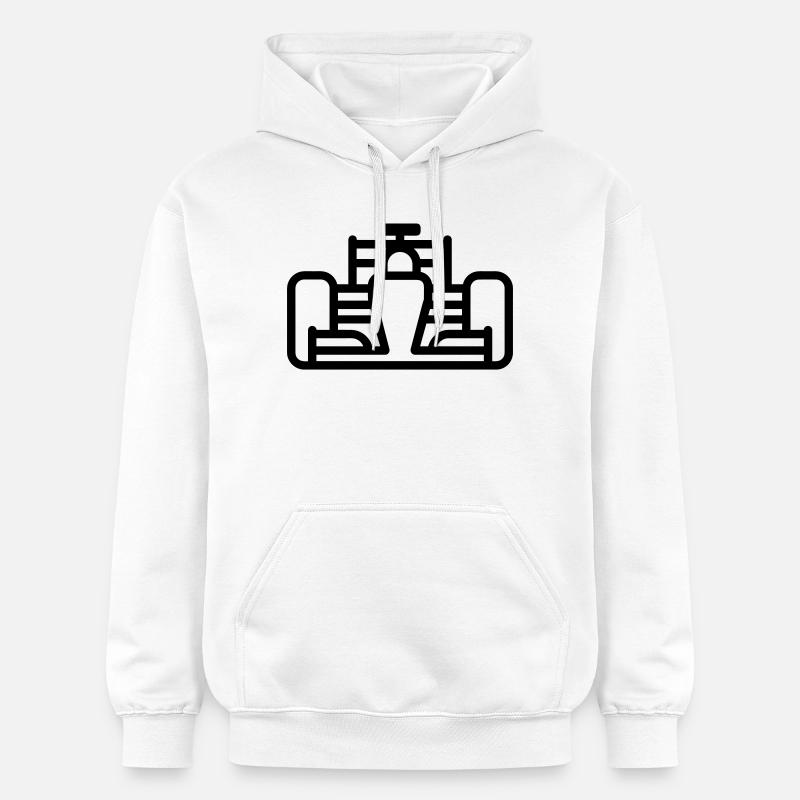 voiture de course - Sweat à capuche Softstyle® Gildan Unisexe - blanc
