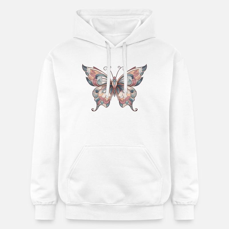 papillon - Sweat à capuche Softstyle® Gildan Unisexe - blanc