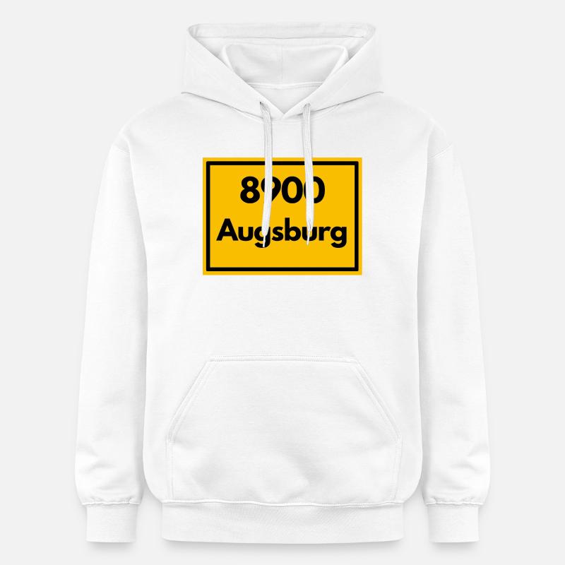 ANCIEN CODE POSTAL RETRO 8900 AUGSBOURG - Sweat à capuche Softstyle® Gildan Unisexe - blanc