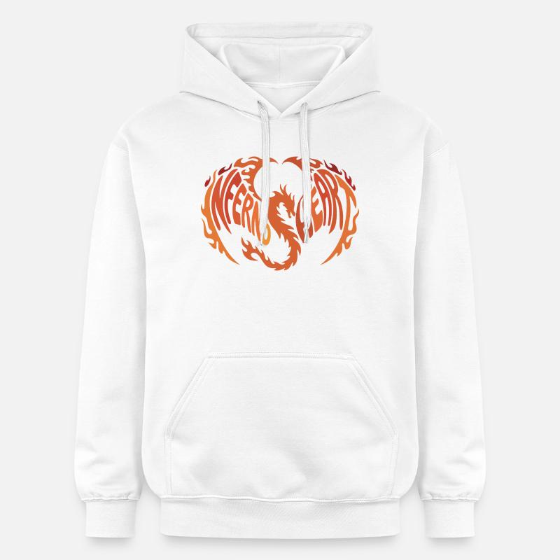 Conception de la flamme du cœur infernal - Sweat à capuche Softstyle® Gildan Unisexe - blanc