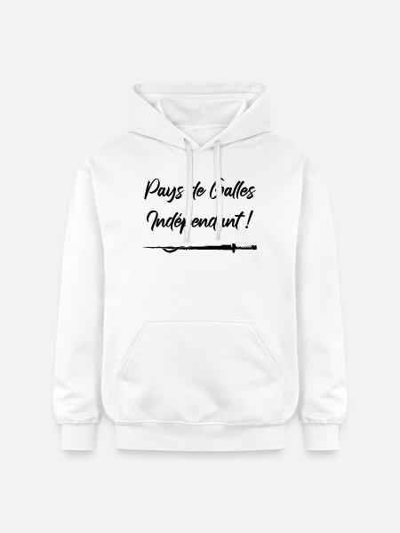 Pays de Galles Indépendant ! Perceval - Sweat à capuche Softstyle® Gildan Unisexe - blanc