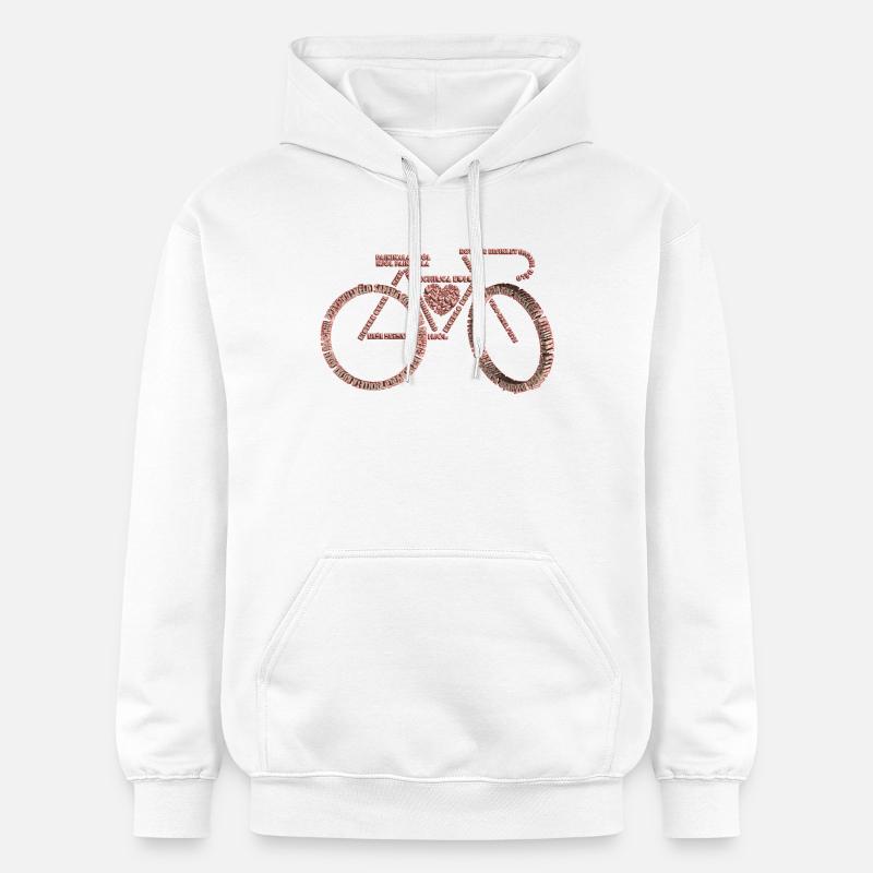 Langues vélo-parlées de la Saint-Valentin V1 - Sweat à capuche Softstyle® Gildan Unisexe - blanc