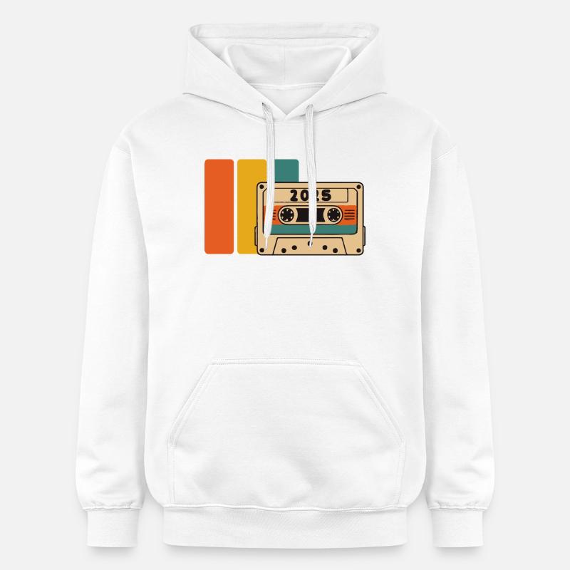 Cassette rétro 2015 Palette éclatante - Sweat à capuche Softstyle® Gildan Unisexe - blanc