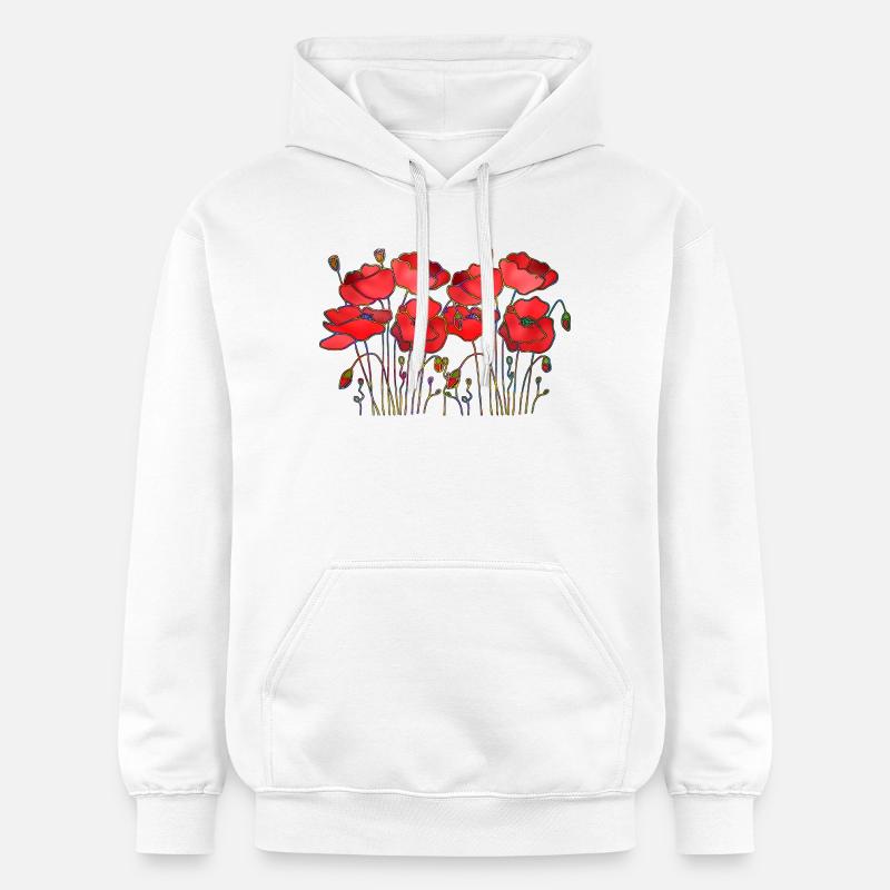Fleur - Sweat à capuche Softstyle® Gildan Unisexe - blanc