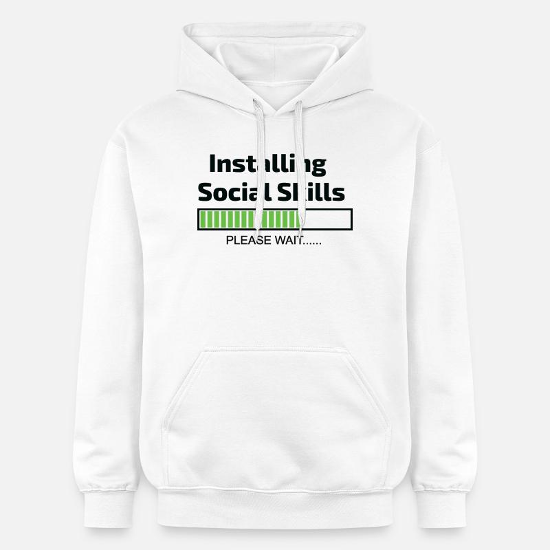 Computer installiert Social Skills Programmierer - Gildan Unisex Softstyle® Midweight Hoodie - Weiß