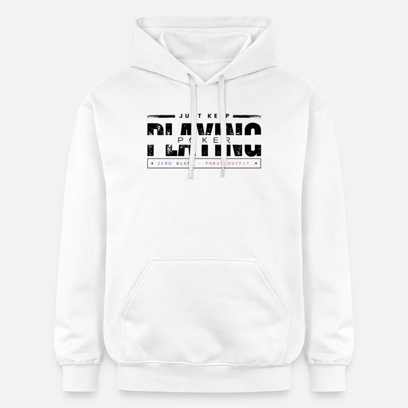 keep playing poker noir - Sweat à capuche Softstyle® Gildan Unisexe - blanc