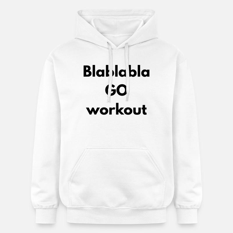 BLABLABLA go workout - Sweat à capuche Softstyle® Gildan Unisexe - blanc