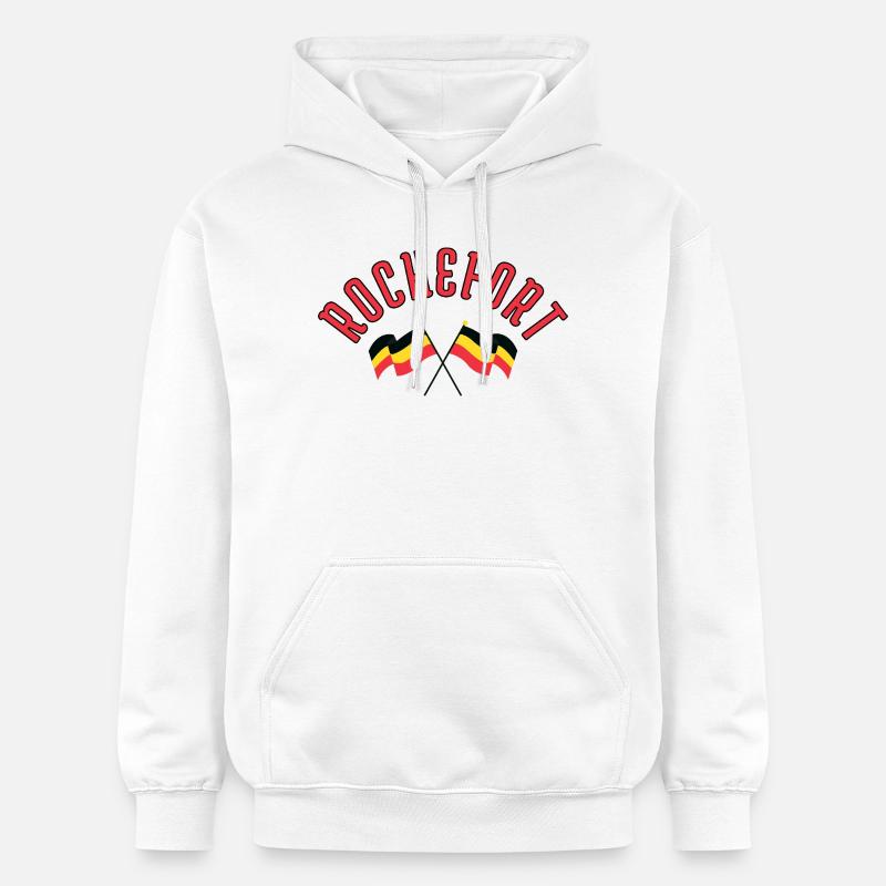 Drapeaux de Rochefort en Belgique - Sweat à capuche Softstyle® Gildan Unisexe - blanc