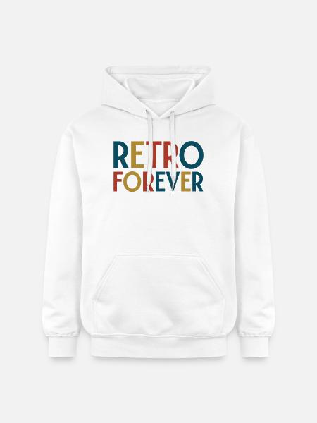 Retro forever - Gildan Unisex Softstyle® Midweight Hoodie - white