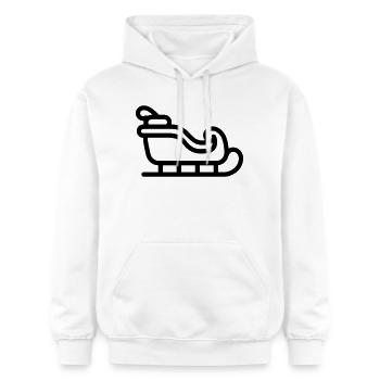 Santa's sleigh - Gildan Unisex Softstyle® Midweight Hoodie - white - Front - Liana (172cm) & Jaron (178cm)
