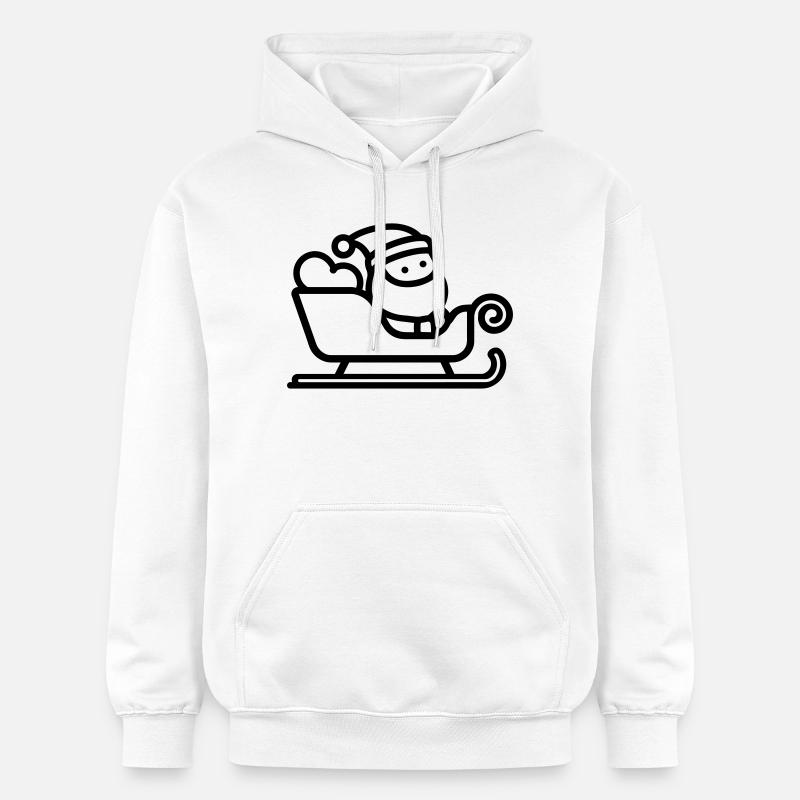 traîneau du Père Noël - Sweat à capuche Softstyle® Gildan Unisexe - blanc