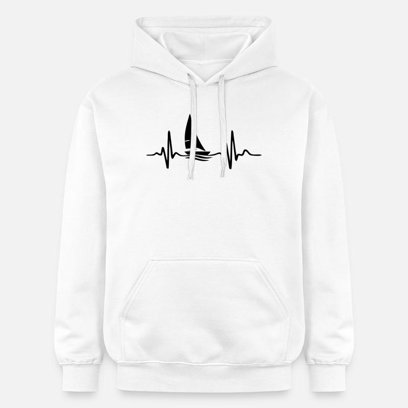 Mer à voile - Sweat à capuche Softstyle® Gildan Unisexe - blanc