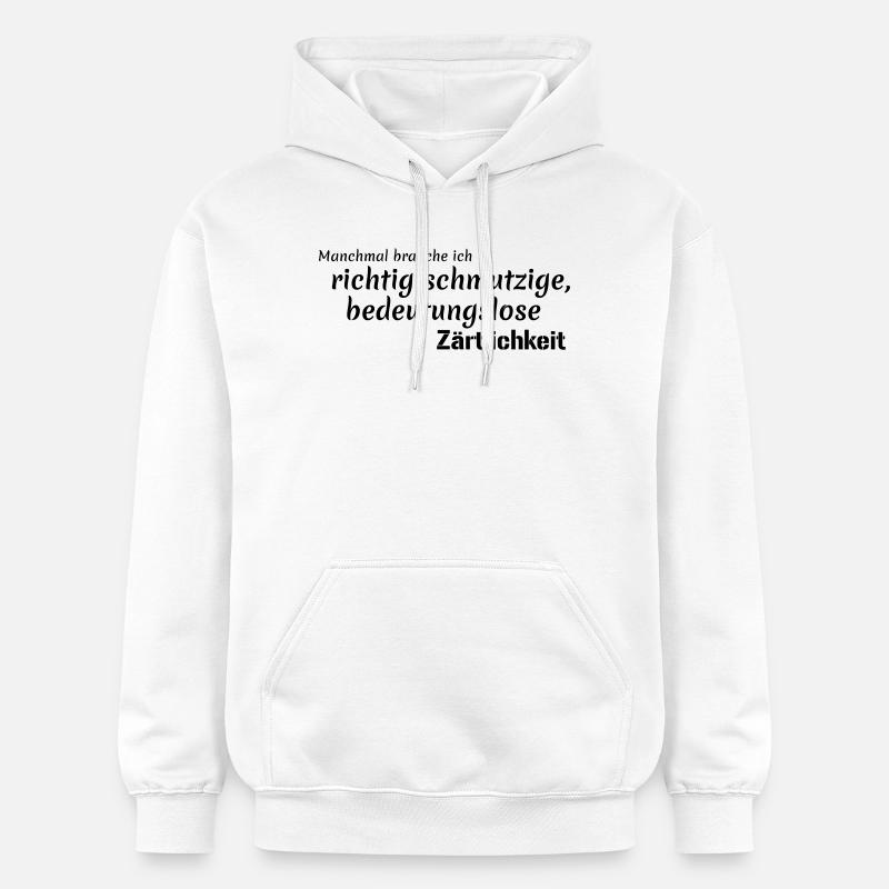 bedeutungslose Zärtlichkeit - Gildan Unisex Softstyle® Midweight Hoodie - Weiß