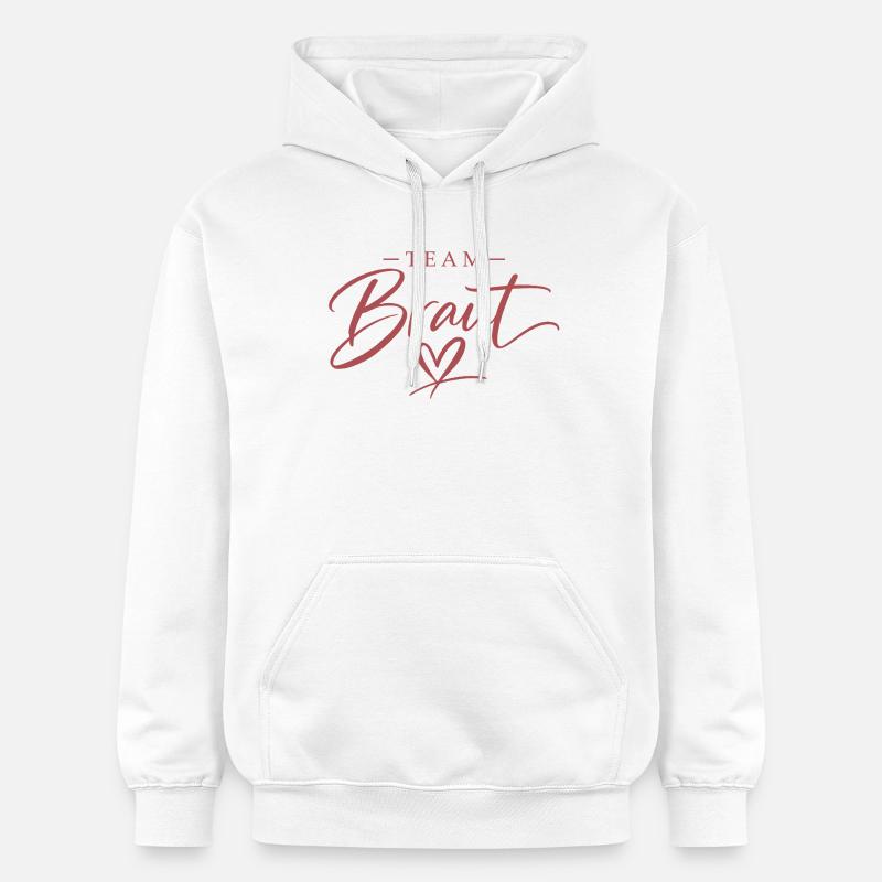 Script de l’équipe Bride Heart - Sweat à capuche Softstyle® Gildan Unisexe - blanc