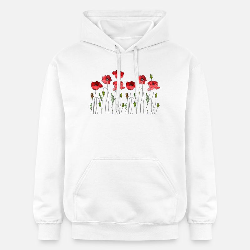 Fleur - Sweat à capuche Softstyle® Gildan Unisexe - blanc