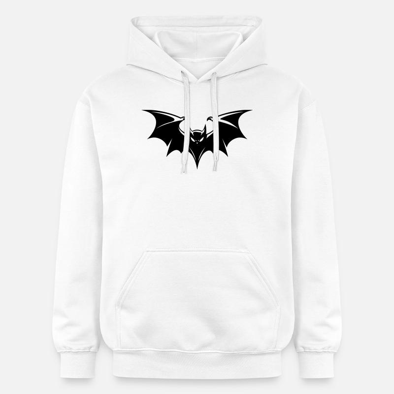 Bat Gothic Logo - Sweat à capuche Softstyle® Gildan Unisexe - blanc
